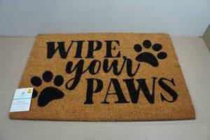 Comfort Bay Printed Doormat - 18x27 Wipe Your Paws