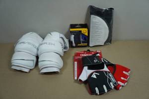 Assorted Sports Pads and Gloves