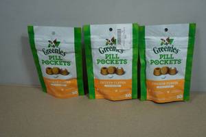 3 Greenies Pill Pockets - Tablet Size - Chicken Flavor