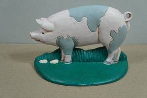 Vintage Cast Iron Pig Door Stop