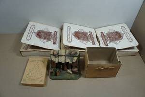 Vintage Norman Rockwell Plates and Trylean Craftsman Crib Stable