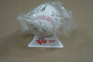1987 Minnesota Twins World Series Championship Stamped Autographed Baseball