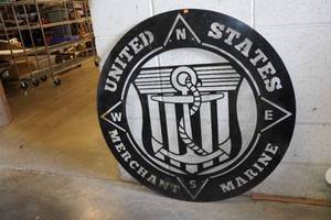 Cut Metal United States Merchant Marines Sign