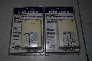 2 Mid-State AV Surge Protectors with Alarm