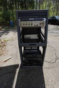 Audio Component Rack with Rack Mount Units - Rane, Behringer, Elin, BGW