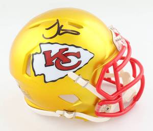 Tyreek Hill Signed Chiefs Flash Alternate Speed Mini Helmet (Beckett COA)