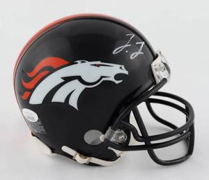 Jerry Jeudy Signed Broncos Mini Helmet (JSA COA)