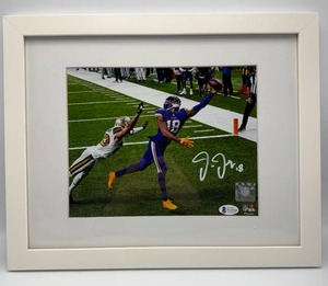 Justin Jefferson Signed 8x10 Framed Photo Beckett Authentication