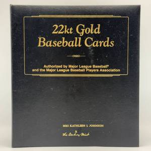 Collection of 22 Karat Gold Baseball Cards - The Danbury Mint - Includes Babe Ruth, Ty Cobb, Lou Gehrig, Honus Wagner, Cy Young, and More