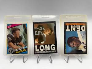 1984 & 1985 Topps Howie Long with 1985 Topps Richard Dent Rookie Card Lot