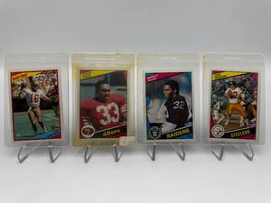 1984 Topps Card Lot Featuring Joe Montana, Roger Craig Rookie Card, Marcus Allen & Terry Bradshaw