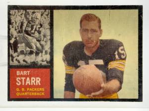 1961 Topps Bart Starr #63 Vintage Football Card - THE CASE IS SCRATCHED IN THE PHOTOS