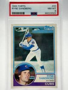 1983 Topps Ryne Sandberg Rookie Card PSA 8 NM-MT