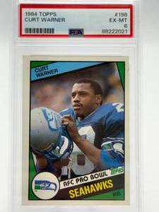 1984 Topps Curt Warner PSA 6 EX-MT Football Card