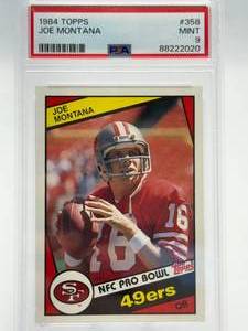 1984 Topps Joe Montana PSA 9 Mint Football Card