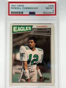 1987 Topps Randall Cunningham Rookie Card PSA 8 NM-MT