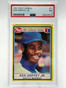1991 Post Cereal Ken Griffey Jr. Card PSA 7 NM