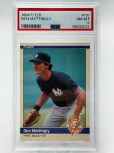 1984 Fleer Don Mattingly Rookie Card PSA 8 NM-MT