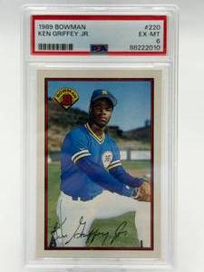 1989 Bowman Ken Griffey Jr. Rookie Card PSA 6 EX-MT