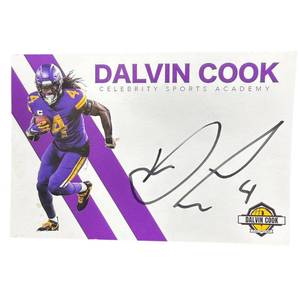Dalvin Cook Signed Celebrity Sports Academy Promotional Piece