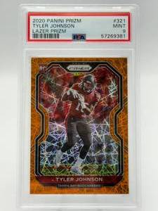 2020 Panini Prizm Tyler Johnson Orange Lazer Prizm Rookie Card PSA 9 Mint