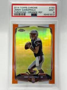 2014 Topps Chrome Jimmy Garoppolo Orange Refractor Rookie Card PSA 9 Mint