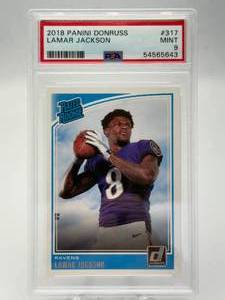 2018 Panini Donruss Lamar Jackson Rated Rookie Card PSA 9 Mint