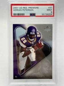 2007 Upper Deck Rookie Premiere Adrian Peterson Rookie Card PSA 9 Mint
