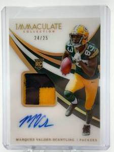 2018 Panini Immaculate Collection Marquez Valdes-Scantling Rookie Patch Autograph #2425