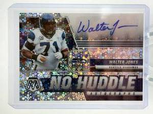 Walter Jones No Huddle Autographs Mosaic Signature Card