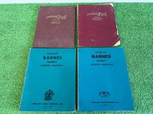 4 Barnes County ND Atlases - 1952, 1958, 1973 & 1985