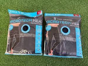 2 New 2 Packs Microtech Ladies Base Layer Pant Size XL