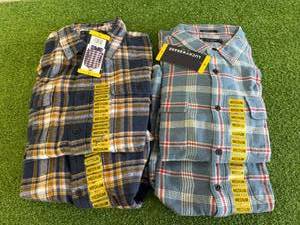 4 New Mens Lucky Brand Plaid Shirts Size M