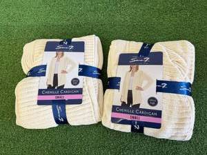 2 New Ladies Chenille Cardigans Size Small