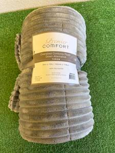 New Oversized Corduroy Plush Down Alternative Throw 60 x 70
