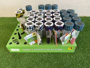 30 New Floral & Patriotic Solar Stakes