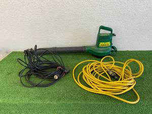 2 Extension Cords & Electric Weed Eater BlowerVac 2560