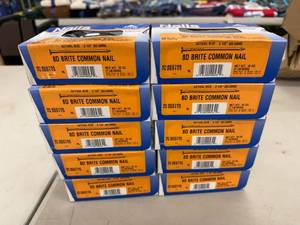 10 1# Boxes 2 12 8D Brite Common Nails