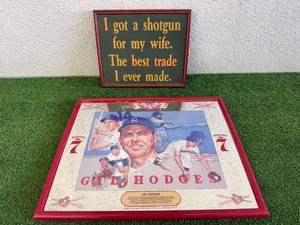 Gil Hodges Seagrams 7 Mirror & Novelty Sign