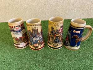 Miller & Budweiser Steins