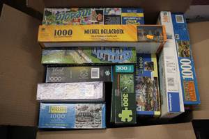 10 Puzzles 8- 1000pc, 1- 500pc, and...