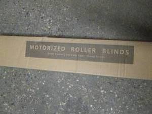 Motorized roller blind, cream color...