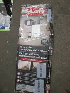 4 45 x 15 metal wall shelves. shel...