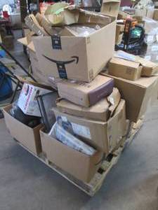Pallet of new and mail return goods...