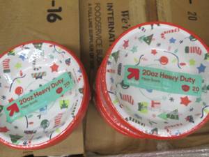 6 20 Count heavy duty paper bowls...