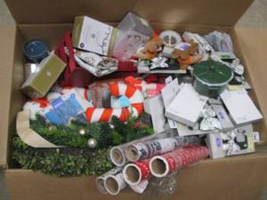 Huge box of mainly Christmas decor,...