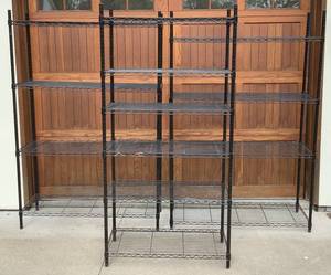 Three Black Wire 4 Shelf Systems - Various Sizes
