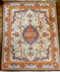 8 x 10 Hand Knotted Persian Wool & Silk Area Rug