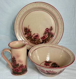 Hand Crafted & Hand Painted Rose Art Pottery Collection