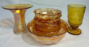 Vintage Marigold Carnival Glass Collection